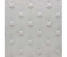 Doublure Minky étoiles en relief gris