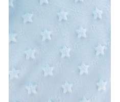 Doublure Minky étoiles en relief bleu clair