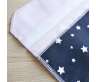 Pochette enveloppe bleu marine étoiles coton doublée