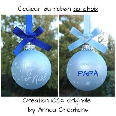 Boule de Noël Créateur personnalisable - Bleue
