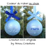 Boule de Noël créateur personnalisable bleue