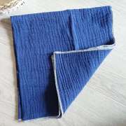 Lange coton bébé 3 en 1 personnalisable - Gaze de coton bleue