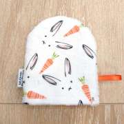 Gant de toilette enfant -  Lapin carotte  - Eponge Bambou