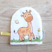 Gant de toilette enfant motif girafe