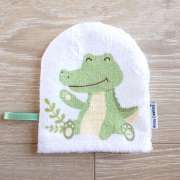 Gant de toilette enfant motif crocodile