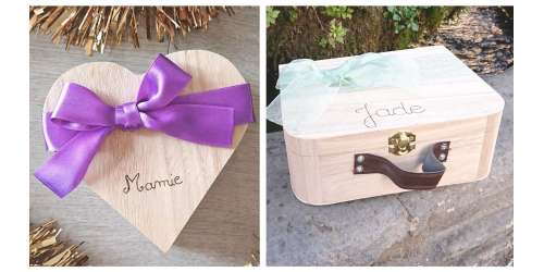 Emballage cadeaux en bois personnalisables - zéro déchet